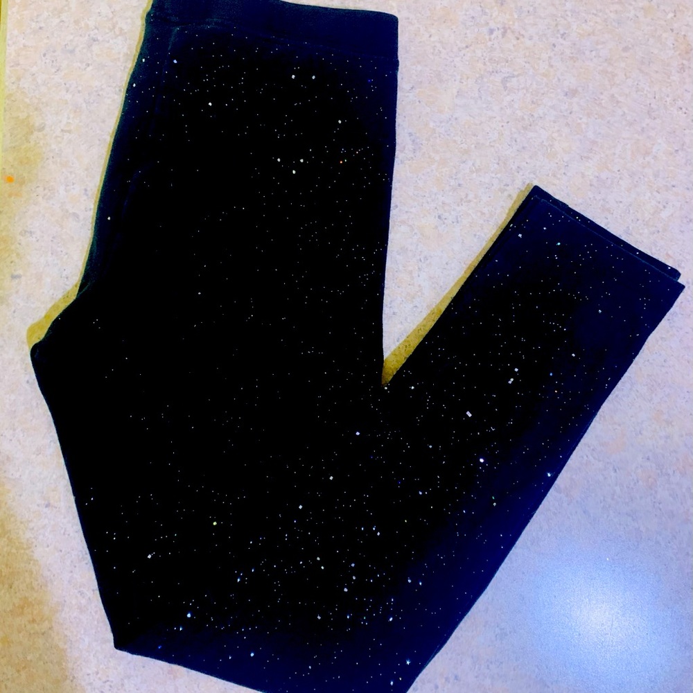Cat & Jack sparkle glitter leggings size L 10/12